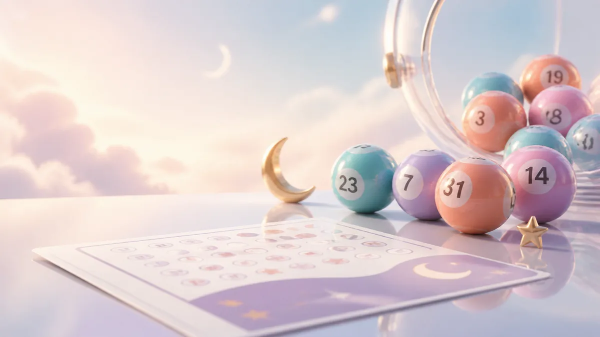 Boules pastel et ambiance de tirage